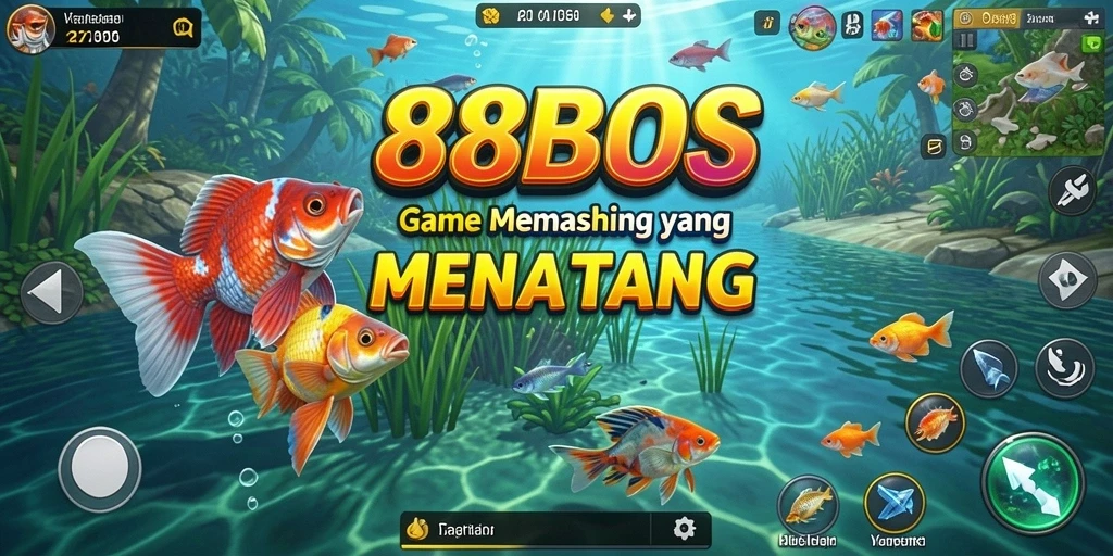Gameplay seru dalam 88BOS dengan berbagai lokasi memancing.