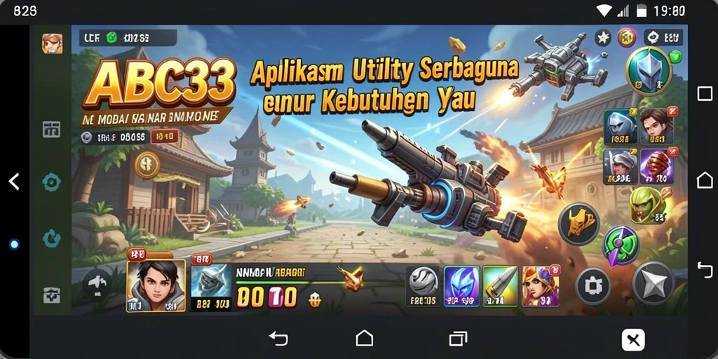Tampilan utama ABC33 menunjukkan berbagai fitur Utility yang mudah diakses.