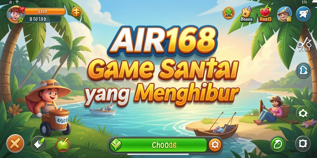 Screenshot AIR168 menampilkan gameplay santai dan penuh warna.