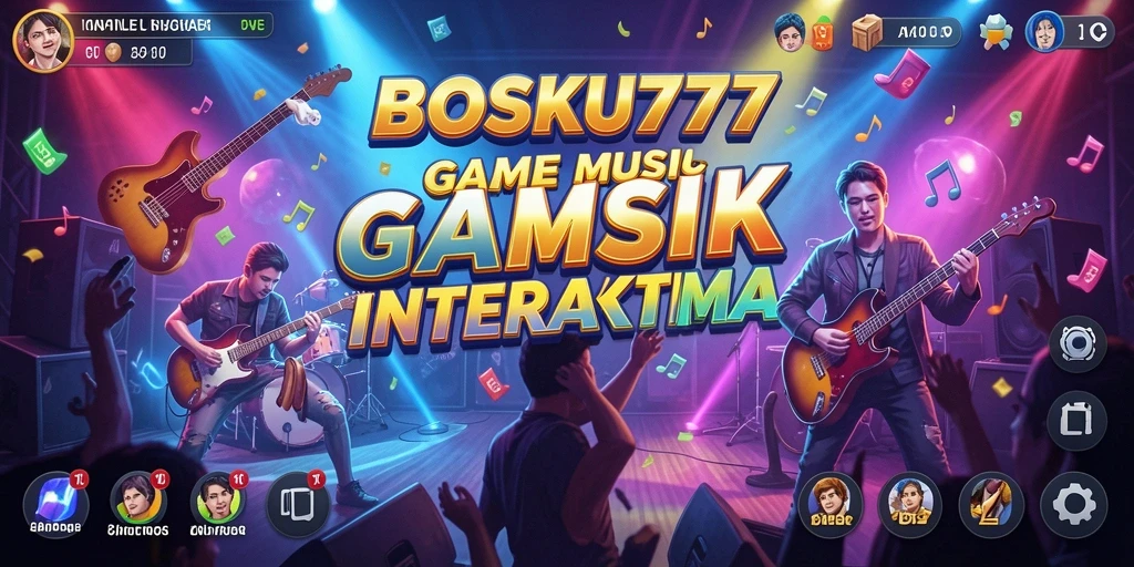Tampilan gameplay seru BOSKU777 dengan lagu-lagu interaktif.