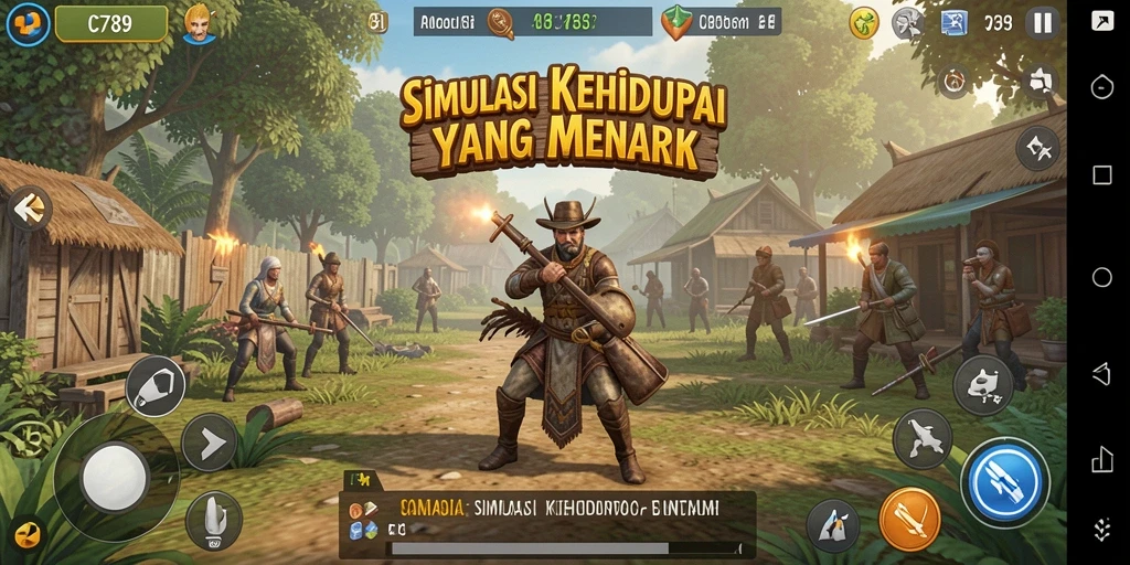 Gameplay C789 menampilkan interaksi karakter dan aktivitas menarik.