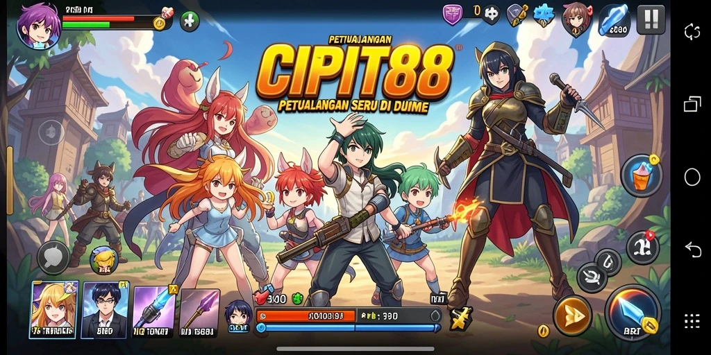 Tampilan gameplay yang menarik dari CIPIT88 dalam dunia anime.