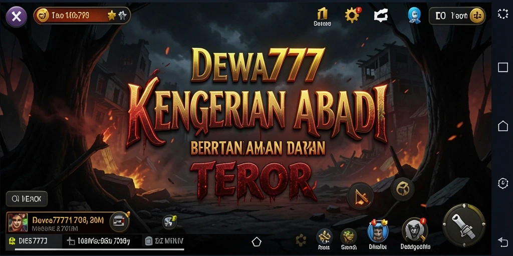 Screenshot DEWA777 menampilkan suasana menyeramkan dan gameplay yang menegangkan.