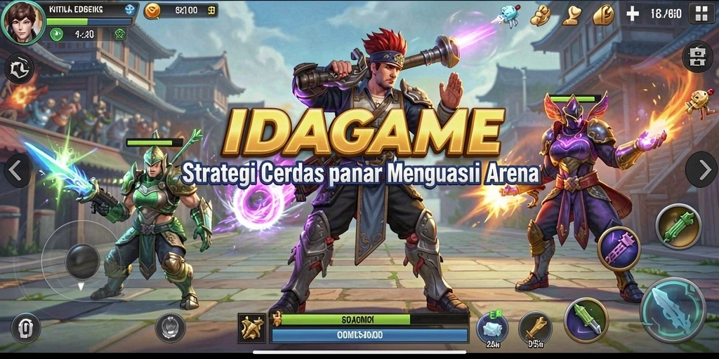 Screenshot gameplay <strong>IDAGAME</strong> yang memperlihatkan taktik menarik di arena.