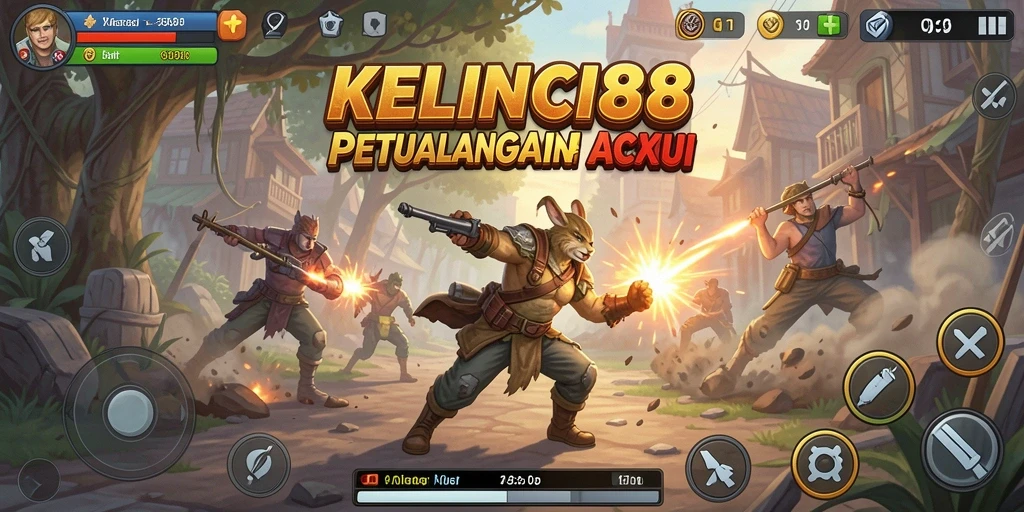 Tampilan utama gameplay KELINCI88 yang seru dan dinamis.