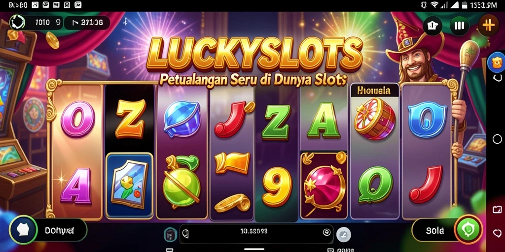 Tampilan gameplay seru dalam LUCKYSLOTS dengan berbagai tema petualangan.