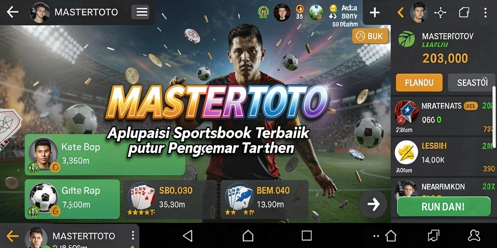 Screenshot MASTERTOTO menampilkan tampilan antarmuka taruhan yang menarik.