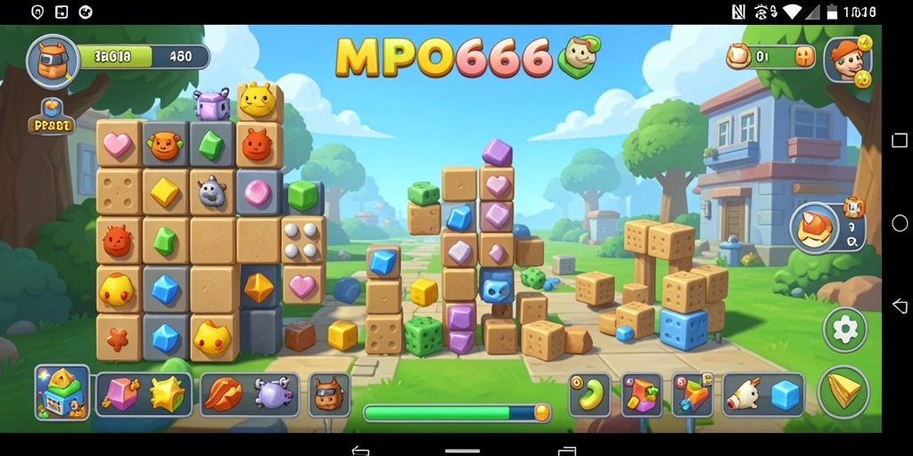 Tampilan gameplay MPO666 dengan berbagai teka-teki seru.