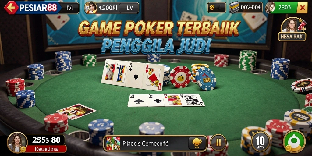 Tampilan gameplay PESIAR88 yang seru dan interaktif dalam permainan poker.