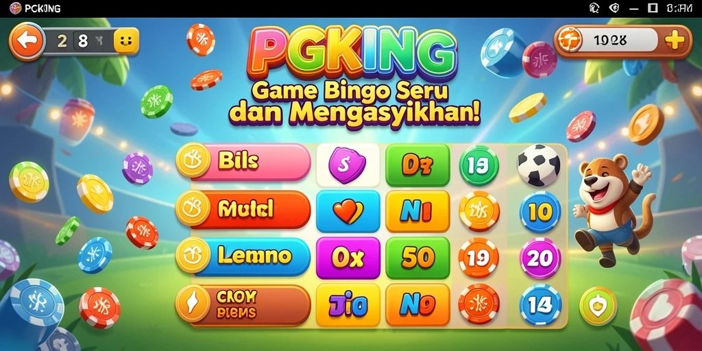 Screenshot PGKING menunjukkan gameplay Bingo yang seru dan interaktif.