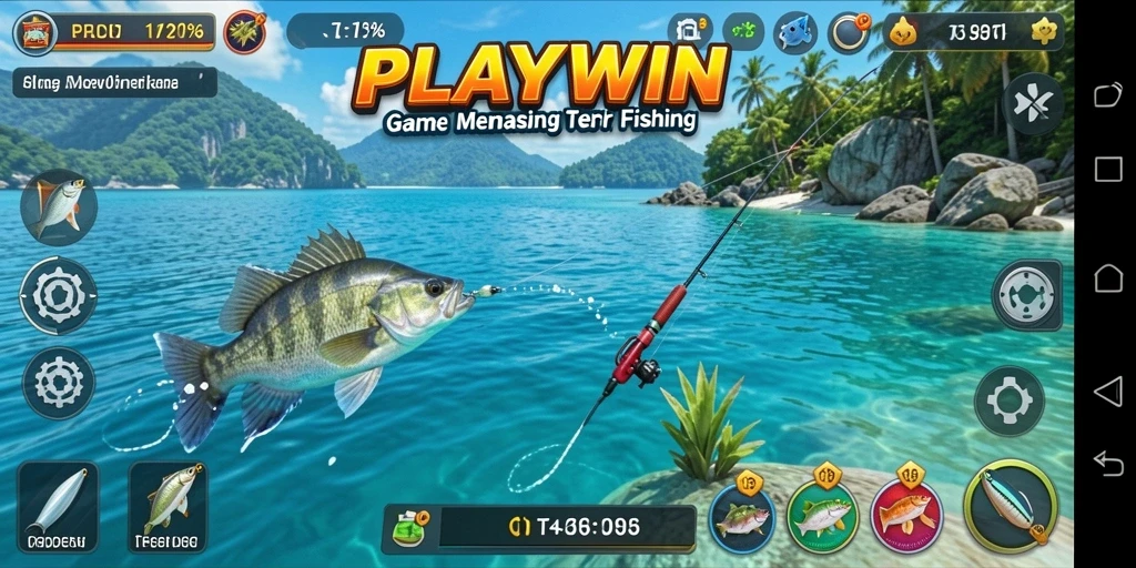 Tampilan gameplay Fishing yang seru dan menantang di PLAYWIN.