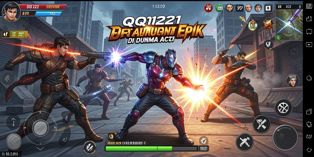 Screenshot QQ1221 menampilkan aksi panas dari pertarungan langsung.