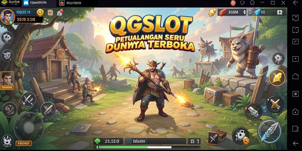 Screenshot QQSLOT menampilkan gameplay yang seru dan dunia terbuka yang luas.