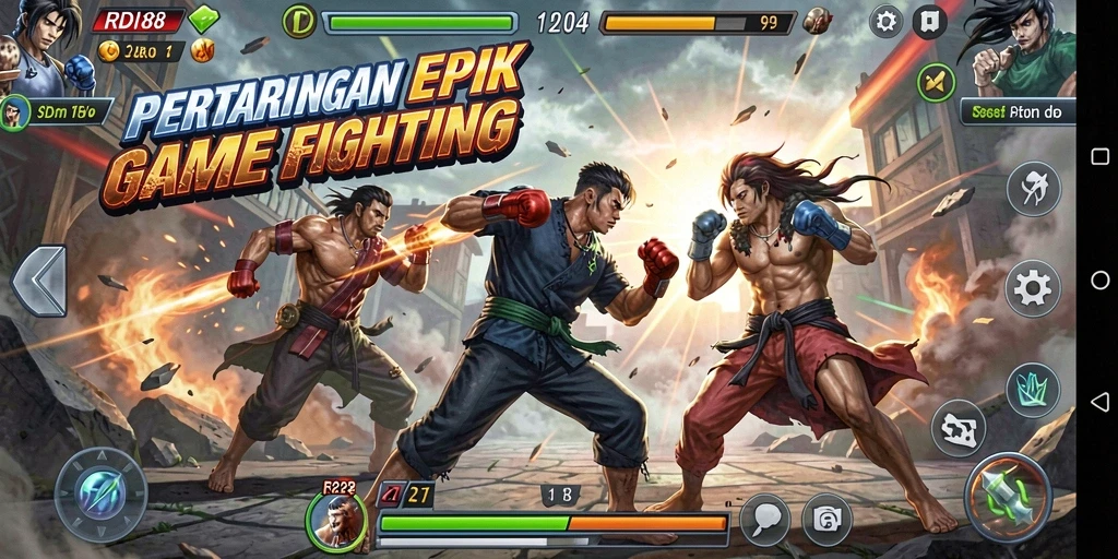 Tampilan gameplay RDI88 yang menarik dan seru saat bertarung.