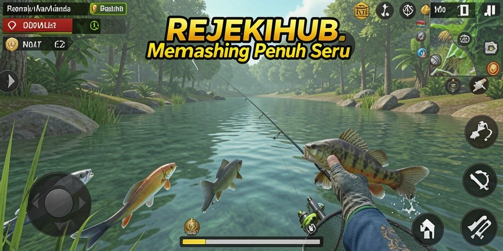 Screenshot gameplay REJEKIHUB yang menunjukkan serunya memancing.