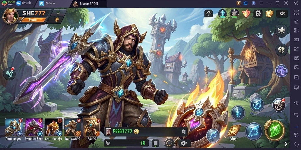 Screenshot gameplay SHE777 yang menampilkan aksi pertarungan menarik.