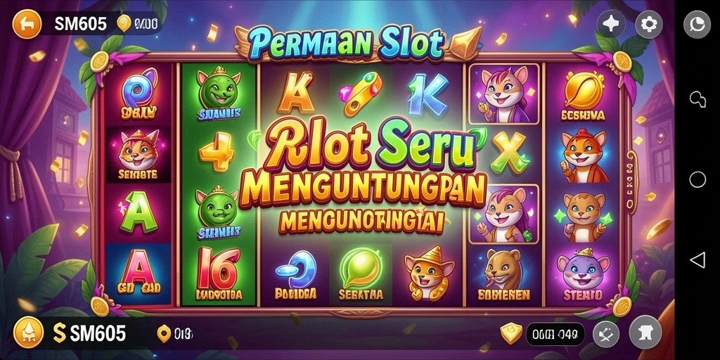 Tampilan menakjubkan dari gameplay slot SM605.