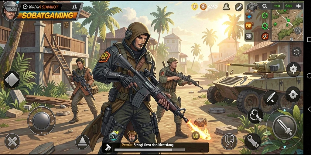 Gameplay strategi seru di SOBATGAMING dengan pertempuran mendebarkan.