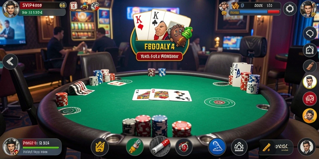 Screenshot gameplay Poker SVIP4 yang mendebarkan dan seru.