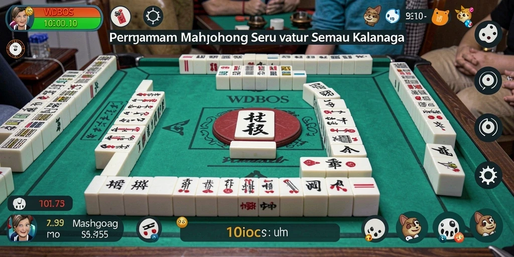 Tampilan gameplay menantang dalam permainan Mahjong WDBOS.